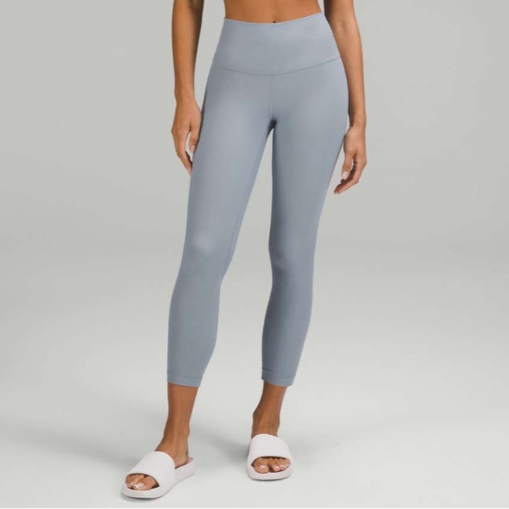 lululemon athletica Light Gray High-Rise 7/8 Leggings